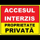 Placuta pentru accesul interzis proprietate privata